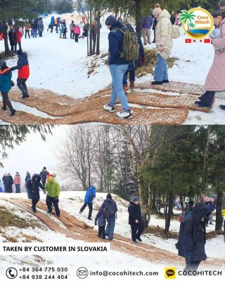 슬로바키아에 설치된 미끄럼 방지 야자매트