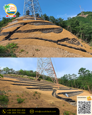 경사면 토사 고정을 위한 코아네트 단계별 설치 방법