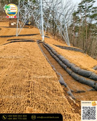 경사면 토사 고정을 위한 코아네트 단계별 설치 방법