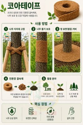 초보자도 쉽게 따라 할 수 있는 코아테이프 조경 시공 방법