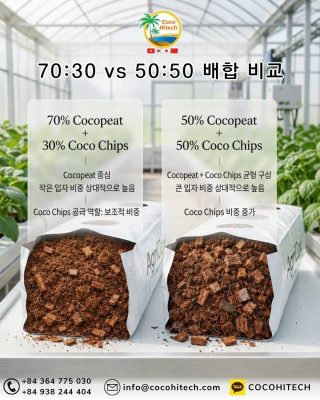 Cocopeat + Coco Chips 배합의 특징