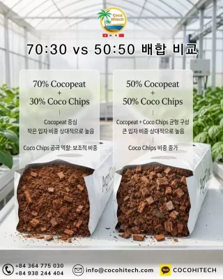 Cocopeat + Coco Chips 배합의 특징